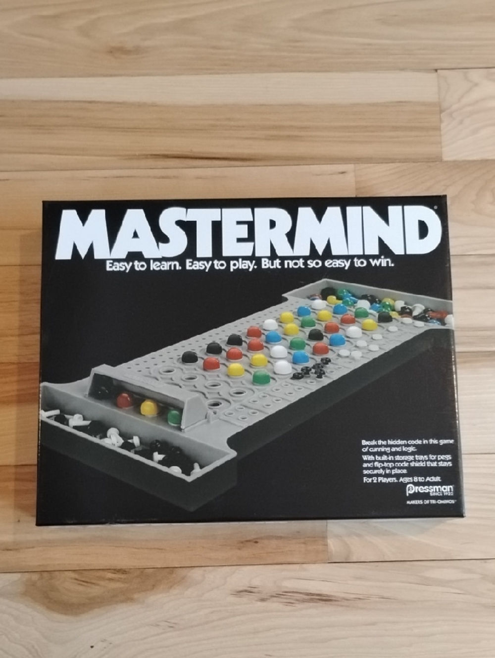 Mastermind Board Game by Pressman - Black Box with Multicolor Pegs